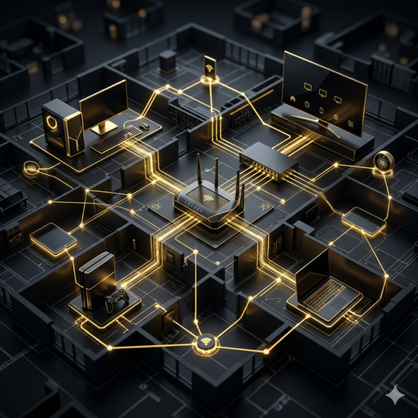 Professional WiFi mesh network installation and dead zone fix in Harrow.