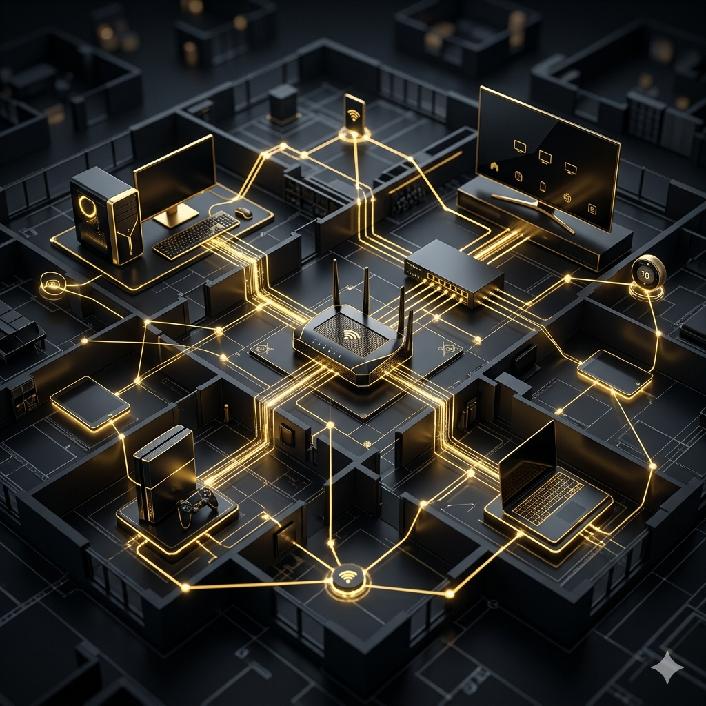 Professional WiFi mesh network installation and dead zone fix in Harrow.