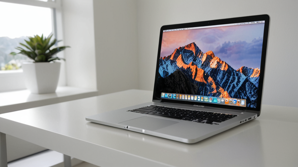 MacBook Pro laptop on clean desk ready for professional repair service in Harrow