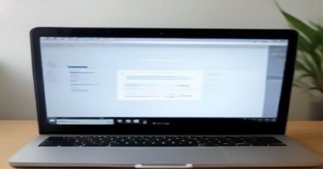 Password manager vault interface on laptop screen showing organized password storage